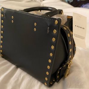 New brand Coach bag / Black Rogue with rivets / Crossbody